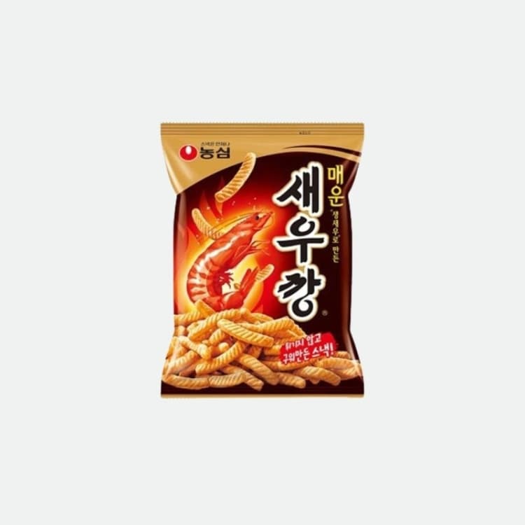 Чипсы Сеукан острые со вкусом креветок  90гр