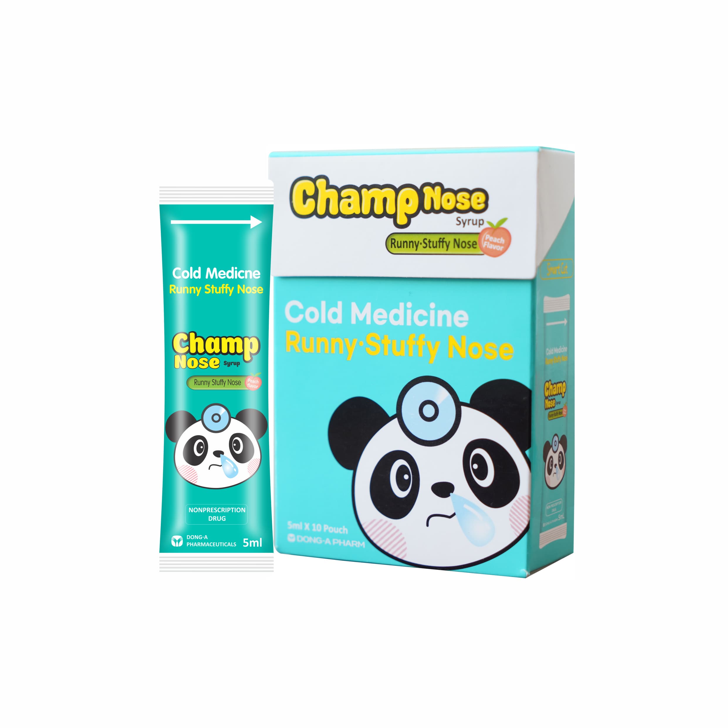 Детский сироп Panda Champ от насморка, с 2-х лет 10 шт