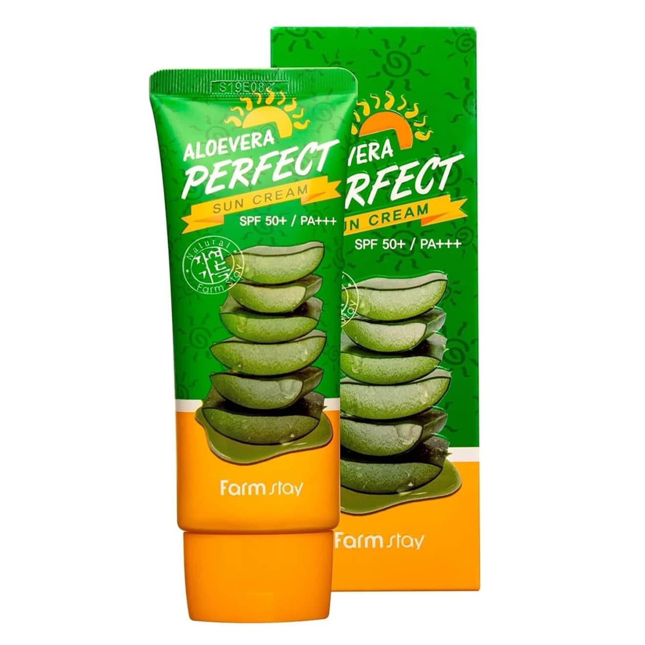 FarmStay Aloevera Perfect крем для лица солнцезащитный с экстрактом алоэ, 70 ml