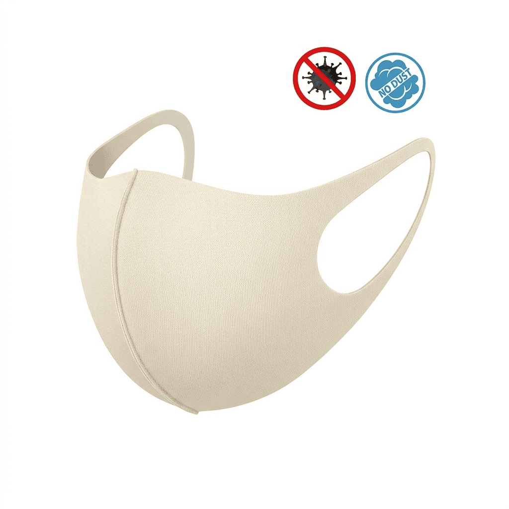 Защитная маска Anti-Bacterial с ионами серебра 1шт (белый)